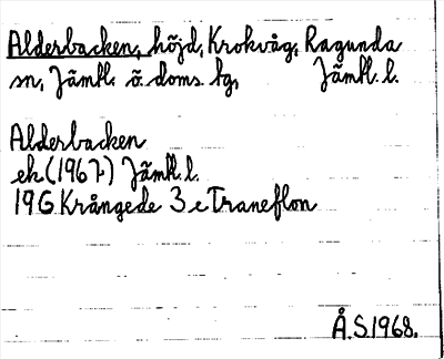 Bild på arkivkortet för arkivposten Alderbacken