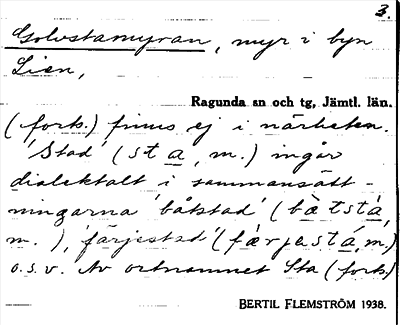 Bild på arkivkortet för arkivposten Golvstamyran