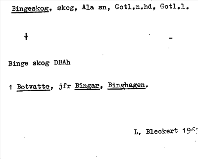 Bild på arkivkortet för arkivposten Bingeskog