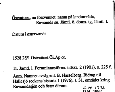 Bild på arkivkortet för arkivposten Östvattnet