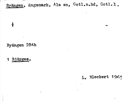 Bild på arkivkortet för arkivposten Byängen
