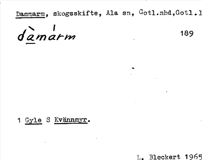 Bild på arkivkortet för arkivposten Dammarm
