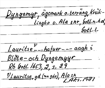 Bild på arkivkortet för arkivposten Dyngemyr