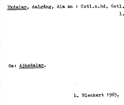 Bild på arkivkortet för arkivposten Ekdalar