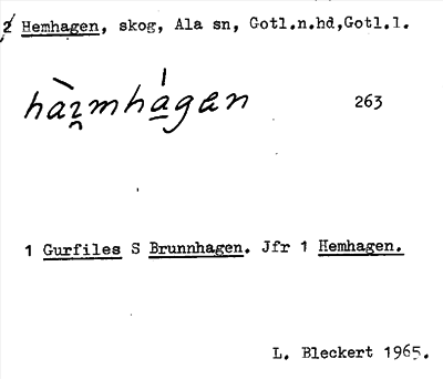 Bild på arkivkortet för arkivposten Hemhagen