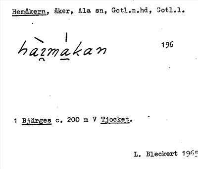 Bild på arkivkortet för arkivposten Hemåkern