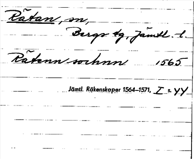 Bild på arkivkortet för arkivposten Rätan