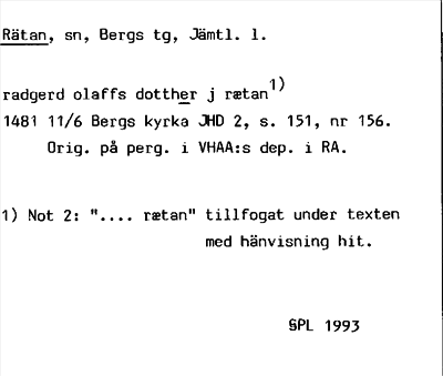 Bild på arkivkortet för arkivposten Rätan