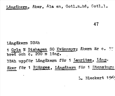 Bild på arkivkortet för arkivposten Långåkern
