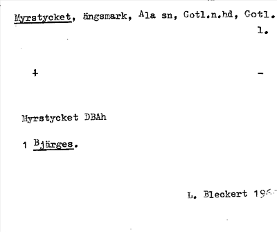 Bild på arkivkortet för arkivposten Myrstycket