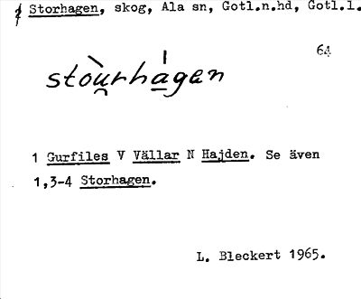 Bild på arkivkortet för arkivposten Storhagen