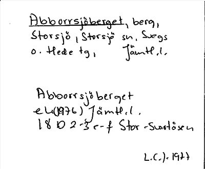 Bild på arkivkortet för arkivposten Abborrsjöberget