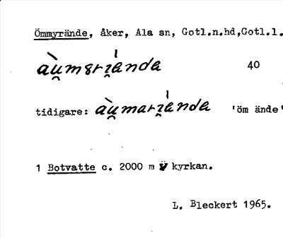 Bild på arkivkortet för arkivposten Ömmyrände