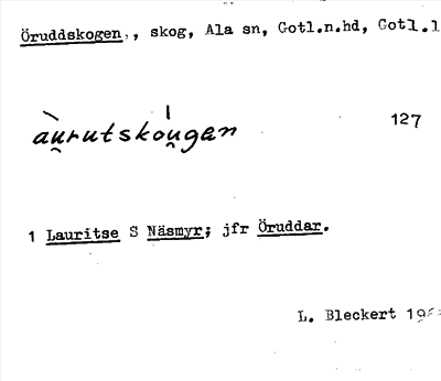 Bild på arkivkortet för arkivposten Öruddskogen