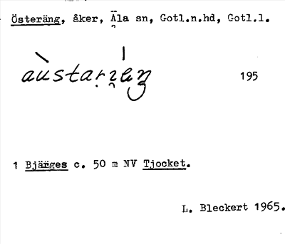 Bild på arkivkortet för arkivposten Österäng
