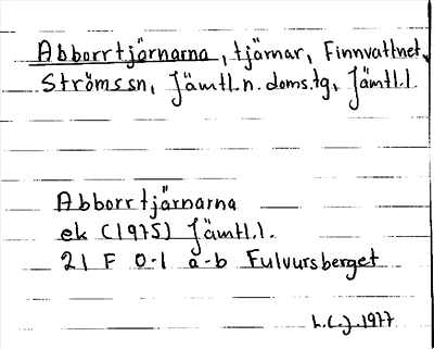 Bild på arkivkortet för arkivposten Abborrtjärnarna