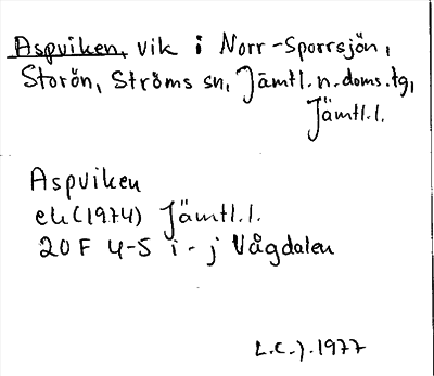 Bild på arkivkortet för arkivposten Aspviken