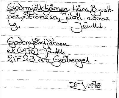 Bild på arkivkortet för arkivposten Godmjölktjärnen