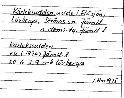 Bild på arkivkortet för arkivposten Kärleksudden