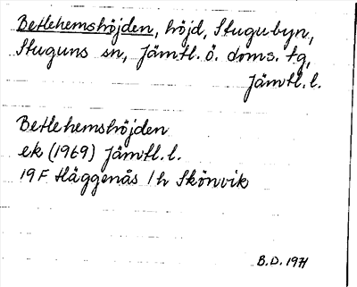 Bild på arkivkortet för arkivposten Betlehemshöjden