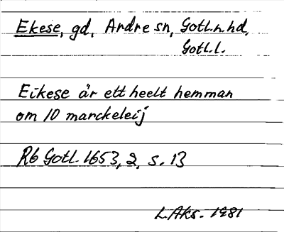 Bild på arkivkortet för arkivposten Ekese