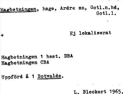 Bild på arkivkortet för arkivposten Hagbetningen