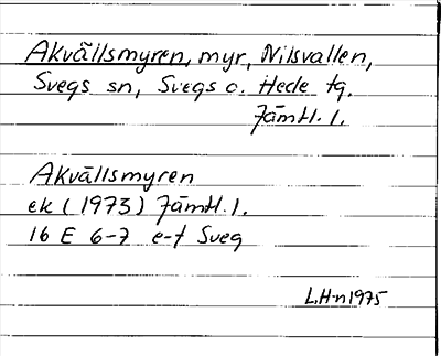 Bild på arkivkortet för arkivposten Akvällsmyren