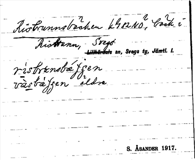 Bild på arkivkortet för arkivposten Risbrunnsbäcken
