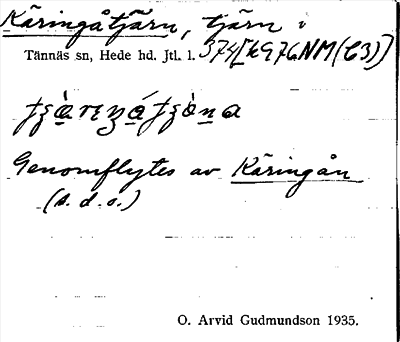 Bild på arkivkortet för arkivposten Käringåtjärn