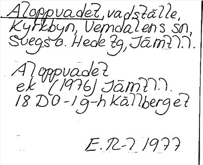 Bild på arkivkortet för arkivposten Aloppvadet