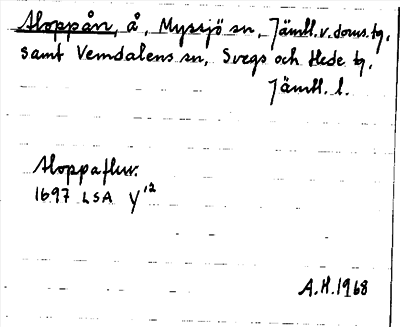 Bild på arkivkortet för arkivposten Aloppån