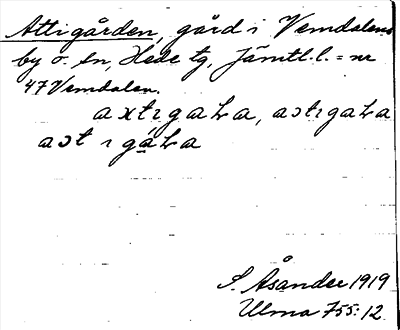 Bild på arkivkortet för arkivposten Attigården