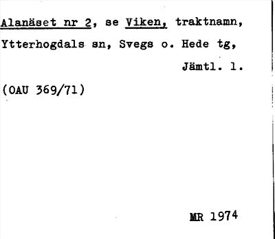 Bild på arkivkortet för arkivposten Alanäset, se Viken