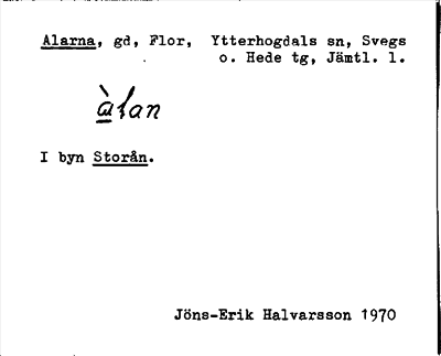 Bild på arkivkortet för arkivposten Alarna