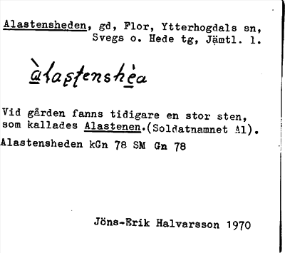 Bild på arkivkortet för arkivposten Alastensheden
