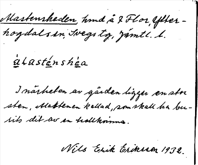 Bild på arkivkortet för arkivposten Alastensheden