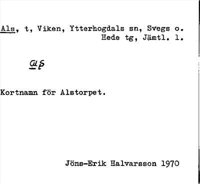 Bild på arkivkortet för arkivposten Als