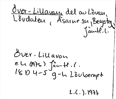 Bild på arkivkortet för arkivposten Över-Lillavan