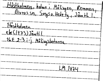 Bild på arkivkortet för arkivposten Hästholmen