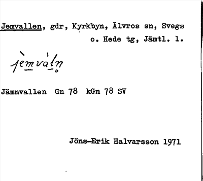 Bild på arkivkortet för arkivposten Jemvallen