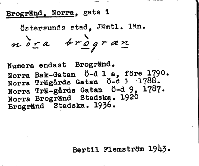Bild på arkivkortet för arkivposten Brogränd, Norra