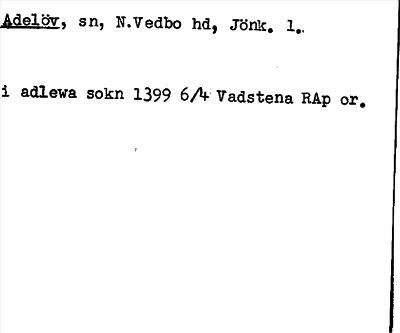 Bild på arkivkortet för arkivposten Adelöv