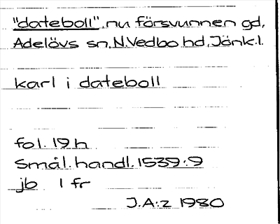 Bild på arkivkortet för arkivposten »dateboll»