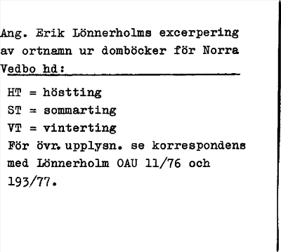 Bild på arkivkortet för arkivposten Förkortningar