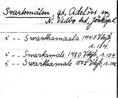 Bild på arkivkortet för arkivposten Svartemålen