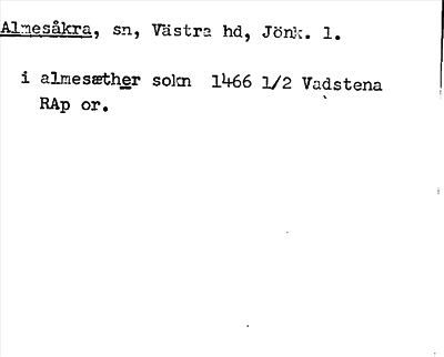 Bild på arkivkortet för arkivposten Almesåkra