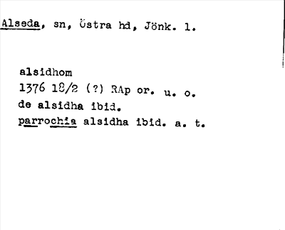 Bild på arkivkortet för arkivposten Alseda