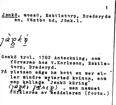 Bild på arkivkortet för arkivposten Jankö