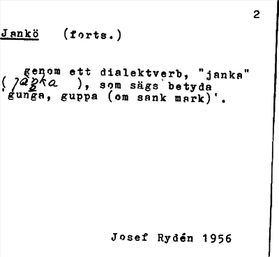 Bild på arkivkortet för arkivposten Jankö