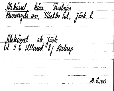Bild på arkivkortet för arkivposten Alekärret